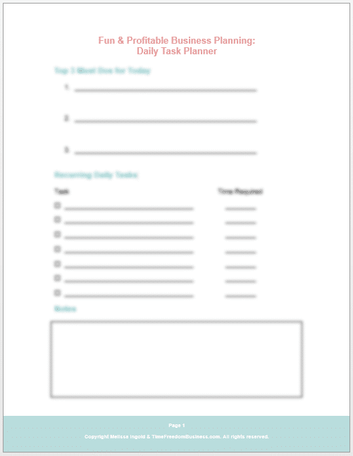 funandprofitable daily task planner