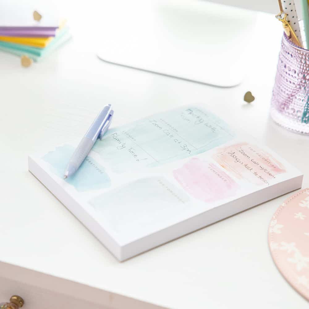 notepad on desk