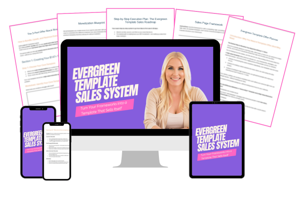 Evergreen Template Sales System Mockup updated