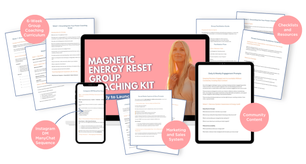 The Magnetic Energy Reset Group Coaching Kit Mockup