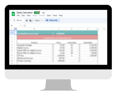 The Sales Calculator Computer Mockup 2